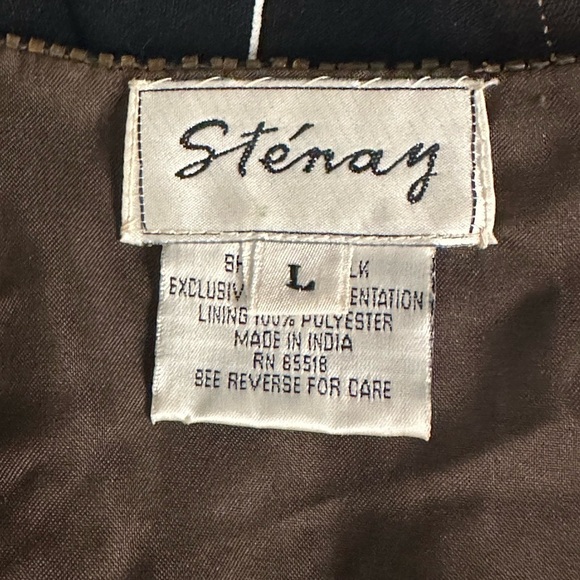 Vintage Stenay brown silk sequin and beaded jacket - Picture 6 of 7